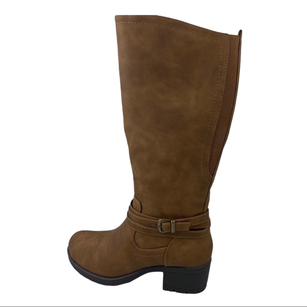 Tan knee high boots